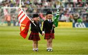 19 May 2019; Sisters Mairead Purcell, aged 3, left, and Clodagh Purcell, aged 5, from the CBS Pipe Band, prior to the Munster GAA Hurling Senior Championship Round 2 match between Limerick and Cork at the LIT Gaelic Grounds in Limerick. Photo by Diarmuid Greene/Sportsfile