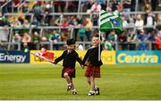 19 May 2019; Sisters Mairead Purcell, aged 3, left, and Clodagh Purcell, aged 5, from the CBS Pipe Band, prior to the Munster GAA Hurling Senior Championship Round 2 match between Limerick and Cork at the LIT Gaelic Grounds in Limerick. Photo by Diarmuid Greene/Sportsfile