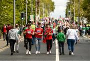 19 May 2019; Supporters outside the LIT Gaelic Grounds prior to the Munster GAA Hurling Senior Championship Round 2 match between Limerick and Cork at the LIT Gaelic Grounds in Limerick. Photo by Diarmuid Greene/Sportsfile