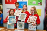 20 May 2019; Scoil Mochua from Celbridge, Kildare, pupils - from left Cajus Kruminis, Paddy Malone, Aine Clancy, Sophie Lyons pictured at the JEP National Showcase Day which took place in RDS Simmonscourt, Ballsbridge, Dublin. Photo by Ray McManus/Sportsfile