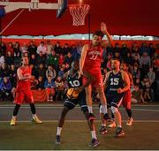 18 May 2019; Daniel Stewart of Ulster University Elks Basketball in action against Neil Randolph of Templeogue Basketball Club during the Mens Final between Ulster University Elks Basketball and Templeogue Basketball Club at the second annual Hula Hoops 3x3 Basketball Championships at Bray Seafront in Co.Wicklow. Photo by Ray McManus/Sportsfile