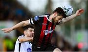 20 May 2019; Aaron Barry of Bohemians in action against Jordan Flores of Dundalk during the SSE Airtricity League Premier Division match between Dundalk and Bohemians at Oriel Park in Dundalk, Louth. Photo by Ramsey Cardy/Sportsfile