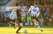 20 May 2019; Ryan Swan of Bohemians shoots at goal despite the attention of Seán Gannon of Dundalk during the SSE Airtricity League Premier Division match between Dundalk and Bohemians at Oriel Park in Dundalk, Louth. Photo by Ramsey Cardy/Sportsfile