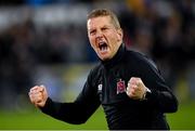 20 May 2019; Dundalk head coach Vinny Perth celebrates following the SSE Airtricity League Premier Division match between Dundalk and Bohemians at Oriel Park in Dundalk, Louth. Photo by Ramsey Cardy/Sportsfile