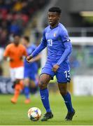 19 May 2019; Iyenoma Destiny Udogie of Italy during the 2019 UEFA U17 European Championship Final match between Netherlands and Italy at Tallaght Stadium in Dublin, Ireland. Photo by Brendan Moran/Sportsfile