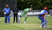 21 May 2019; Barry McCarthy of Ireland bowls during the GS Holdings ODI Challenge between Ireland and Afghanistan at Stormont in Belfast. Photo by Oliver McVeigh/Sportsfile