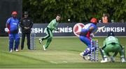 21 May 2019; Andrew McBrine of Ireland bowls during the GS Holdings ODI Challenge between Ireland and Afghanistan at Stormont in Belfast. Photo by Oliver McVeigh/Sportsfile