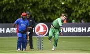 21 May 2019; Andrew McBrine of Ireland bowls during the GS Holdings ODI Challenge between Ireland and Afghanistan at Stormont in Belfast. Photo by Oliver McVeigh/Sportsfile