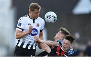 20 May 2019; Georgie Kelly of Dundalk in action against Ryan Swan, left, and Andy Lyons of Bohemians during the SSE Airtricity League Premier Division match between Dundalk and Bohemians at Oriel Park in Dundalk, Louth. Photo by Ramsey Cardy/Sportsfile