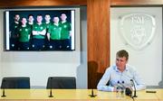 21 May 2019; Manager Stephen Kenny during a Republic of Ireland Under 21 Squad Announcement at FAI Headquarters in Abbotstown, Dublin. Photo by Ramsey Cardy/Sportsfile