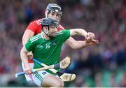 19 May 2019; Graeme Mulcahy of Limerick in action against Mark Ellis of Cork during the Munster GAA Hurling Senior Championship Round 2 match between Limerick and Cork at the LIT Gaelic Grounds in Limerick. Photo by Piaras Ó Mídheach/Sportsfile