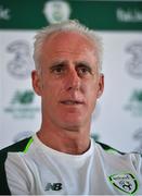 21 May 2019; Republic of Ireland manager Mick McCarthy speaking during a media update at The Campus, Quinta do Lago in Faro, Portugal.  Photo by Seb Daly/Sportsfile