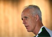 21 May 2019; Republic of Ireland manager Mick McCarthy speaking during a media update at The Campus, Quinta do Lago in Faro, Portugal.  Photo by Seb Daly/Sportsfile