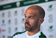 21 May 2019; Republic of Ireland fitness coach Andy Liddle speaking during a media update at The Campus, Quinta do Lago in Faro, Portugal.  Photo by Seb Daly/Sportsfile