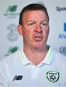 21 May 2019; Republic of Ireland goalkeeping coach Alan Kelly speaking during a media update at The Campus, Quinta do Lago in Faro, Portugal. Photo by Seb Daly/Sportsfile