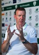 21 May 2019; Republic of Ireland goalkeeping coach Alan Kelly speaking during a media update at The Campus, Quinta do Lago in Faro, Portugal. Photo by Seb Daly/Sportsfile