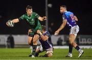 22 March 2019; Tom Farrell of Connacht is tackled by Irné Herbst and Tommaso Benvenuti of Benetton Rugby during the Guinness PRO14 Round 18 match between Connacht and Benetton Rugby at The Sportsground in Galway. Photo by Brendan Moran/Sportsfile