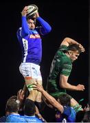 22 March 2019; Marco Barbini of Benetton Rugby wins a lineout from James Cannon of Connacht during the Guinness PRO14 Round 18 match between Connacht and Benetton Rugby at The Sportsground in Galway. Photo by Brendan Moran/Sportsfile