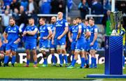 11 May 2019; The Heineken Champions Cup trophy waits to be presented as the defeated leinster team look on after the Heineken Champions Cup Final match between Leinster and Saracens at St James' Park in Newcastle Upon Tyne, England. Photo by Brendan Moran/Sportsfile