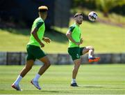 22 May 2019; Scott Hogan, right, during a Republic of Ireland training session at The Campus in Quinta do Lago, Faro, Portugal. Photo by Seb Daly/Sportsfile