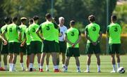 22 May 2019; Republic of Ireland manager Mick McCarthy talks to his players during a Republic of Ireland training session at The Campus in Quinta do Lago, Faro, Portugal. Photo by Seb Daly/Sportsfile