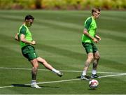 22 May 2019; Alan Browne, left, and James McClean during a Republic of Ireland training session at The Campus in Quinta do Lago, Faro, Portugal. Photo by Seb Daly/Sportsfile