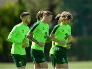 22 May 2019; Luca Connell, right, and James McClean, centre, during a Republic of Ireland training session at The Campus in Quinta do Lago, Faro, Portugal. Photo by Seb Daly/Sportsfile