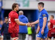 18 May 2019; Jonathan Sexton of Leinster shakes hands with Arno Botha of Munster during the Guinness PRO14 semi-final match between Leinster and Munster at the RDS Arena in Dublin. Photo by Harry Murphy/Sportsfile