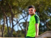 23 May 2019; John Egan poses for a portrait following a Republic of Ireland press conference at The Campus in Quinta do Lago, Faro, Portugal. Photo by Seb Daly/Sportsfile