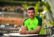 23 May 2019; Enda Stevens poses for a portrait following a Republic of Ireland press conference at The Campus in Quinta do Lago, Faro, Portugal. Photo by Seb Daly/Sportsfile
