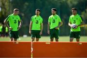 23 May 2019; Republic of Ireland players, from left, James McClean, Enda Stevens, Greg Cunningham and Matt Doherty during a Republic of Ireland training session at The Campus in Quinta do Lago, Faro, Portugal. Photo by Seb Daly/Sportsfile