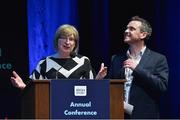 23 May 2019; Philipa Ryder and Aidan Walsh from Sporting Pride pictured at the Federation of Irish Sport Annual Conference 2019, The Helix, Dublin City University, Dublin. Photo by Matt Browne/Sportsfile