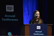 23 May 2019; Sinead Doran from Dublin Vikings Dragon Boar Club pictured at the Federation of Irish Sport Annual Conference 2019, The Helix, Dublin City University, Dublin. Photo by Matt Browne/Sportsfile