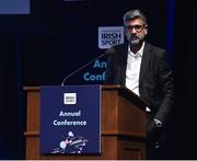 23 May 2019; Piara Pawar from Football Against Racism in Europe pictured at the Federation of Irish Sport Annual Conference 2019, The Helix, Dublin City University, Dublin. Photo by Matt Browne/Sportsfile