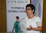 23 May 2019; Director of Services at Fingal County Council margaret Geraghty speaks at the 2019 FAI / Fingal TY Course Graduation at Blanchardstown Civic Office in Dublin. Photo by Harry Murphy/Sportsfile