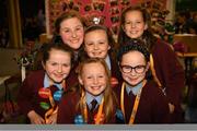 20 May 2019; Pupils from St Bridget's National School, Killester, Dublin, Susie McAdams, Drew Hendrick, Méabh Cahill, Chloe Howe and Zara Fannin, at the JEP National Showcase Day which took place in RDS Simmonscourt, Ballsbridge, Dublin. Photo by Ray McManus/Sportsfile