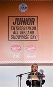 20 May 2019; Dee Forbes, Director General of RTÉ, on stage at the JEP National Showcase Day which took place in RDS Simmonscourt, Ballsbridge, Dublin. Photo by Ray McManus/Sportsfile