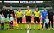 19 May 2019; Officials players and mascots prior to the 2019 UEFA U17 European Championship Final match between Netherlands and Italy at Tallaght Stadium in Dublin, Ireland. Photo by Seb Daly/Sportsfile