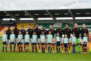 19 May 2019; Netherlands players with mascots prior to the 2019 UEFA U17 European Championship Final match between Netherlands and Italy at Tallaght Stadium in Dublin, Ireland. Photo by Seb Daly/Sportsfile