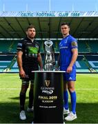 24 May 2019; Glasgow Warriors captain Callum Gibbons and Leinster captain Jonathan Sexton during a photocall ahead of the Guinness PRO14 Final at Celtic Park in Glasgow, Scotland. Photo by Ramsey Cardy/Sportsfile