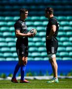24 May 2019; Jonathan Sexton, left, and Rhys Ruddock during the Leinster captain's run at Celtic Park in Glasgow, Scotland. Photo by Ramsey Cardy/Sportsfile