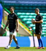 24 May 2019; James Ryan, left, and Jonathan Sexton during the Leinster captain's run at Celtic Park in Glasgow, Scotland. Photo by Ramsey Cardy/Sportsfile
