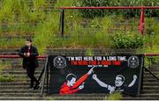 24 May 2019; A Bohemians supporter prior to the SSE Airtricity League Premier Division match between Bohemians and Sligo Rovers at Dalymount Park in Dublin. Photo by Michael P Ryan/Sportsfile