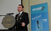 24 May 2019; Mayor of Limerick City and County James Collins speaking at the launch of the 2019 SFAI New Balance Kennedy Cup in Castletroy Hotel, Limerick. The SFAI New Balance Kennedy Cup takes place in UL from 11-15 June. Photo by Piaras Ó Mídheach/Sportsfile