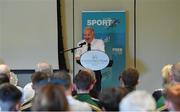 24 May 2019; Pat Kelly, SFAI Vice-Chairman, speaking at the launch of the 2019 SFAI New Balance Kennedy Cup in Castletroy Hotel, Limerick. The SFAI New Balance Kennedy Cup takes place in UL from 11-15 June. Photo by Piaras Ó Mídheach/Sportsfile
