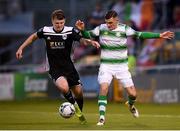 24 May 2019; Trevor Clarke of Shamrock Rovers in action against James Tilley of Cork City during the SSE Airtricity League Premier Division match between Shamrock Rovers and Cork City at Tallaght Stadium in Dublin. Photo by Stephen McCarthy/Sportsfile
