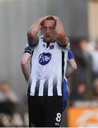 24 May 2019; John Mountney of Dundalk reacts to a missed opportunity during the SSE Airtricity League Premier Division match between Dundalk and St Patrick's Athletic at Oriel Park in Dundalk, Co Louth. Photo by Harry Murphy/Sportsfile