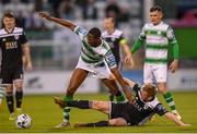 24 May 2019; Daniel Carr of Shamrock Rovers in action against Conor McCormack of Cork City during the SSE Airtricity League Premier Division match between Shamrock Rovers and Cork City at Tallaght Stadium in Dublin. Photo by Stephen McCarthy/Sportsfile