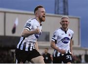 24 May 2019; Seán Hoare of Dundalk celebrates after scoring his side's first goal with Dean Jarvis during the SSE Airtricity League Premier Division match between Dundalk and St Patrick's Athletic at Oriel Park in Dundalk, Co Louth. Photo by Harry Murphy/Sportsfile