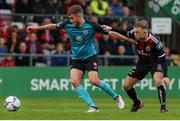 24 May 2019; Lewis Banks of Sligo Rovers in action against Keith Ward of Bohemians during the SSE Airtricity League Premier Division match between Bohemians and Sligo Rovers at Dalymount Park in Dublin. Photo by Michael P Ryan/Sportsfile